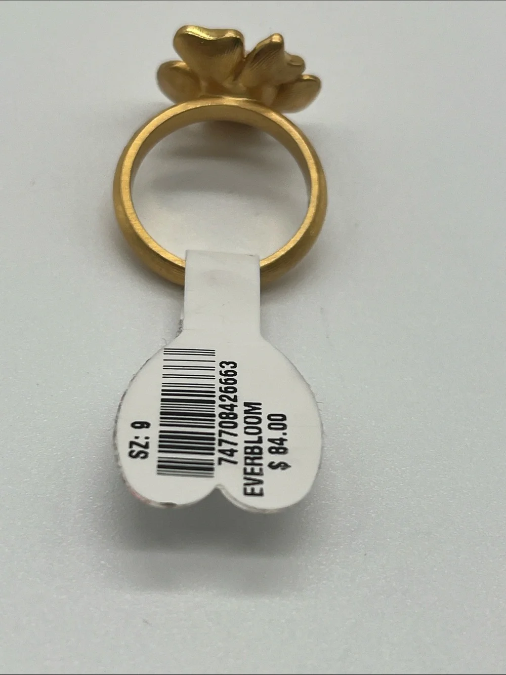 Brighton Everbloom glass pearl ring. Size 9. Gold plated.